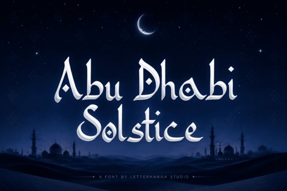 Abu Dhabi Solstice: A Soulful Display Font for Branding