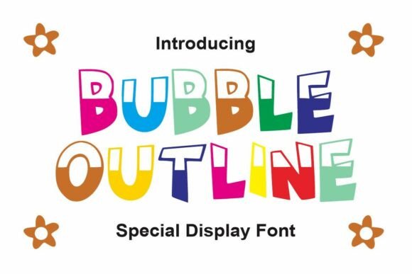 Bubble Outline Font for Cheerful Editorial Design