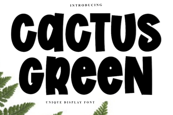 Cactus Green: A Festive Display Font for Branding