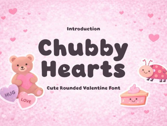 Chubby Hearts Font for Playful Marketing Designs