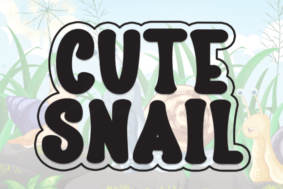 Cute Snail Font for Handmade Crafts