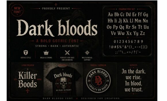 Dark Bloods: A Bold Gothic Typeface for Editors