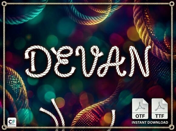 Devan: A Bold Display Font for Creative Branding