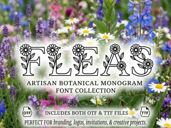 Fleas Font: Elevate Digital Branding with Organic Serifs