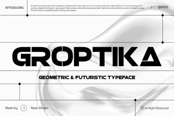Groptika: A Bold Geometric Display Font for Modern Web Design