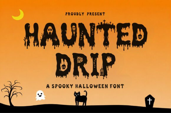 Haunted Drip: A Spooky Display Font for Web Design