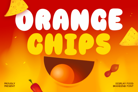 Orange Chips Font for Playful Craft Designs