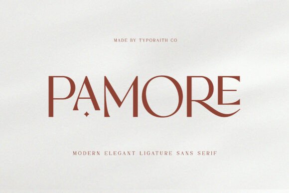 Pamore Font: Elegant Ligature Sans for Modern Design
