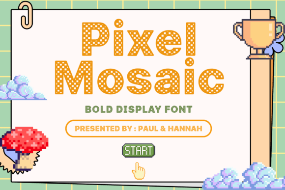 Pixel Mosaic Font for Bold Campaign Headlines
