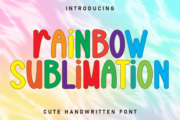 Rainbow Sublimation Font for Branding
