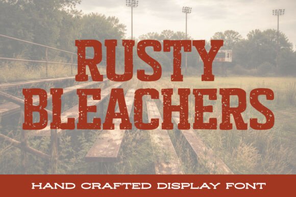 Rusty Bleachers Font for Vintage Crafts
