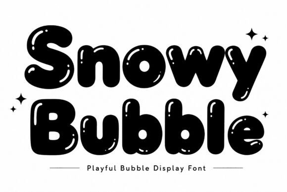 Snowy Bubble Typeface for Festive Editorial Design