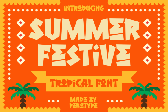 Summer Festive Font: Bold Tropical Display for Designers