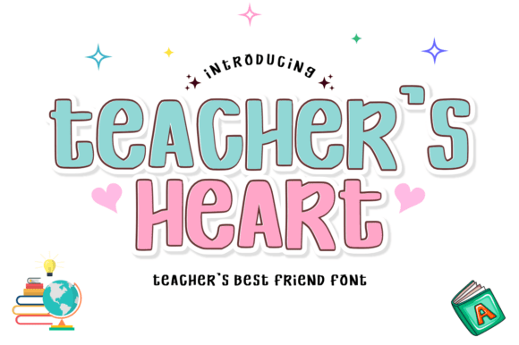Teacher’s Heart: A Warm Handwritten Display Font for Makers