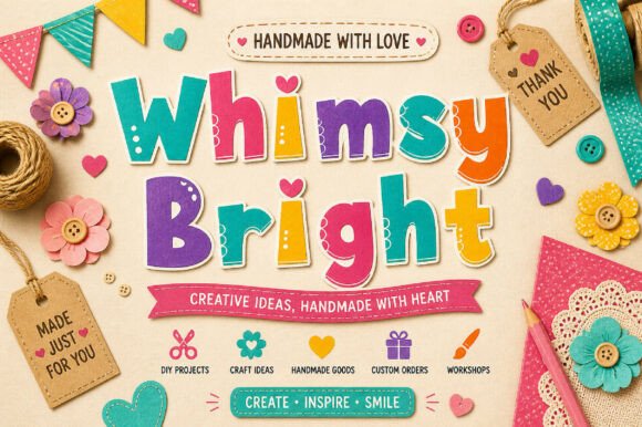 Whimsy Bright: The Playful Display Font for Crafters